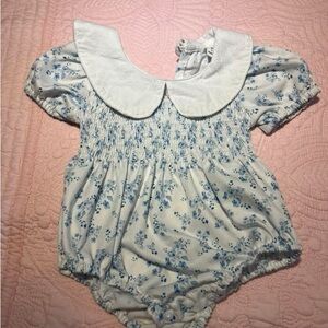 🩷5/$25 SHEIN Blue Floral Baby Bodysuit